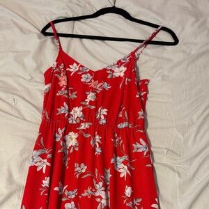 H&M Red Floral Maxi Dress